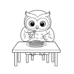 coloriage Hibou à imprimer pour enfant de 2 ans