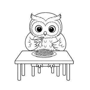 coloriage Hibou à imprimer pour enfant de 2 ans