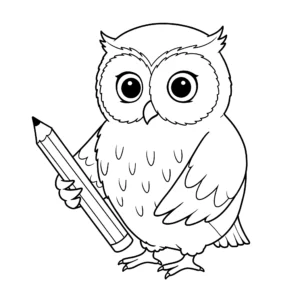 coloriage Hibou à imprimer pdf gratuit