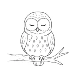 coloriage Hibou des marais à imprimer