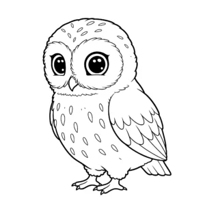 coloriage Hibou des marais a imprimer gratuit