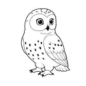 coloriage Hibou des marais pour enfant de 5 ans