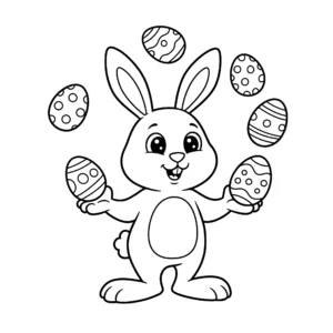coloriage Lapin De Pâques pour enfant gratuit