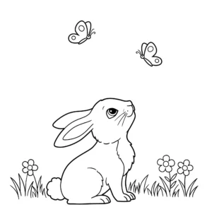 coloriage Lapin De Pâques à imprimer pdf