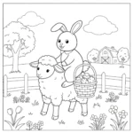 coloriage Lapin De Pâques pour enfant