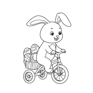 coloriage Lapin De Pâques pour enfant de 7 ans