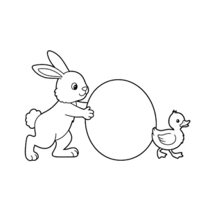 coloriage Lapin De Pâques en ligne