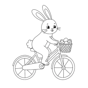 coloriage Lapin De Pâques pour enfant de 4 ans