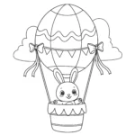 coloriage Lapin De Pâques à imprimer pour enfant de 9 ans