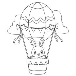 coloriage Lapin De Pâques à imprimer pour enfant de 9 ans