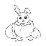coloriage Lapin De Pâques à imprimer