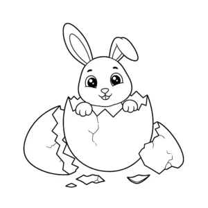 coloriage Lapin De Pâques à imprimer