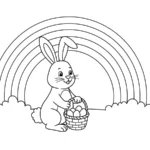 coloriage Lapin De Pâques à imprimer pour enfant de 12 ans
