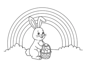 coloriage Lapin De Pâques à imprimer pour enfant de 12 ans