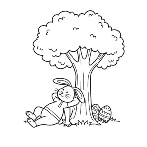 coloriage Lapin De Pâques gratuit en ligne