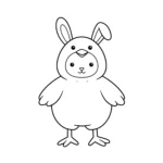 imprimer coloriage Lapin De Pâques pour enfant