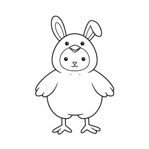 imprimer coloriage Lapin De Pâques pour enfant
