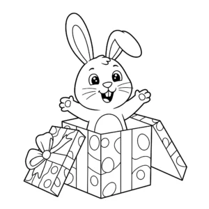 coloriage Lapin De Pâques à imprimer gratuitement