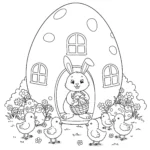 coloriage Lapin De Pâques en ligne pour enfant