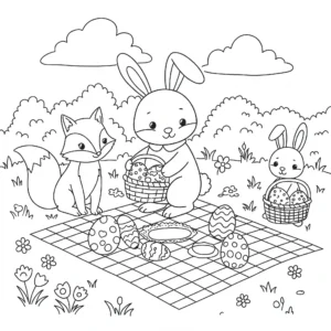 coloriage Lapin De Pâques gratuit