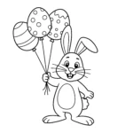 coloriage Lapin De Pâques pour enfant de 8 ans