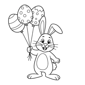coloriage Lapin De Pâques pour enfant de 8 ans