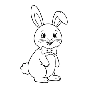 coloriage Lapin De Pâques educatif pour enfant