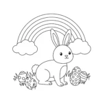 image pour coloriage Lapin De Pâques enfant