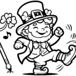 coloriage Leprechaun et découpage à imprimer