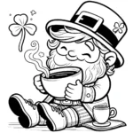 coloriage Leprechaun à imprimer pour enfant de 6 ans