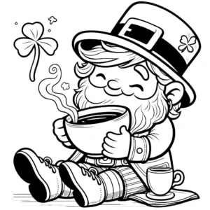 coloriage Leprechaun à imprimer pour enfant de 6 ans