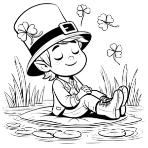 coloriage Leprechaun a colorier en ligne