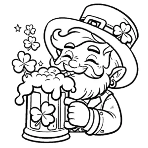 image pour coloriage Leprechaun enfant
