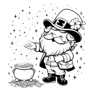 coloriage Leprechaun à imprimer pour enfant de 4 ans