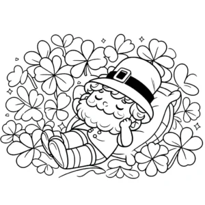 coloriage Leprechaun gratuit a imprimer