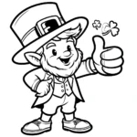 coloriage Leprechaun educatif pour enfant