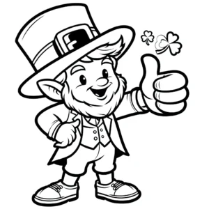 coloriage Leprechaun educatif pour enfant