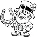 coloriage Leprechaun pour enfant a imprimer gratuit
