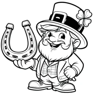 coloriage Leprechaun pour enfant a imprimer gratuit