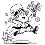 coloriage Leprechaun à imprimer pour enfant de 4 ans