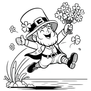 coloriage Leprechaun à imprimer pour enfant de 4 ans
