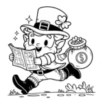 coloriage Leprechaun à imprimer pour enfant de 4 ans
