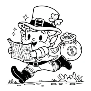 coloriage Leprechaun à imprimer pour enfant de 4 ans