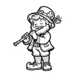 coloriage Leprechaun et decoupage