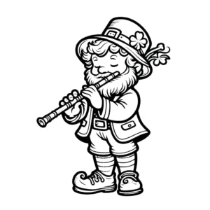 coloriage Leprechaun et decoupage