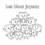 coloriage Les blocs joyeux pour bebe a imprimer