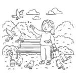 image pour coloriage Maman enfant