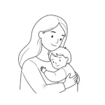 coloriage Maman à imprimer pour enfant de 9 ans