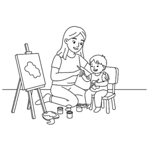 coloriage Maman a dessiner en ligne