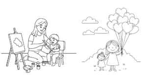 coloriage Maman à imprimer gratuitement